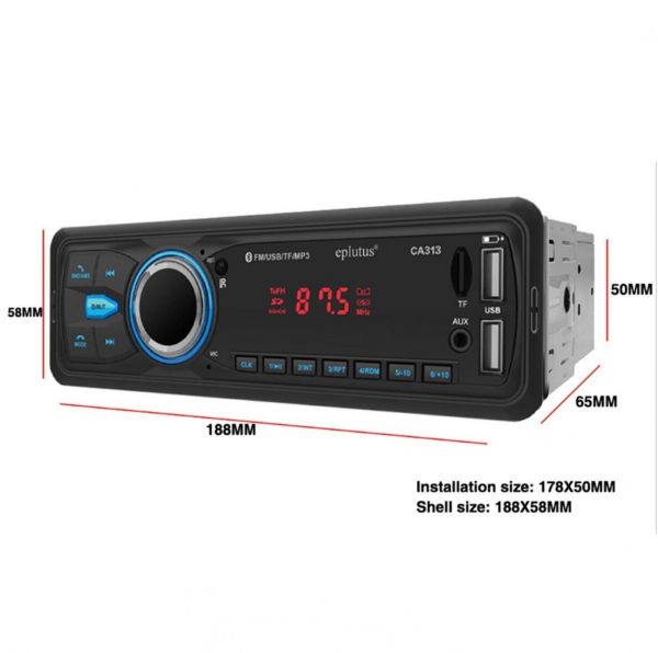 Автомагнитола 1DIN Eplutus CA313 SD/USB/AUX/FM/BT 5.0