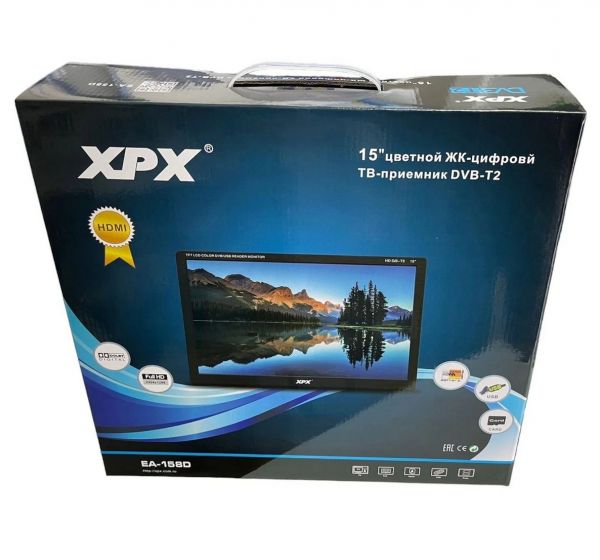 Портативный телевизор XPX EA-158D 15" DVB-T2