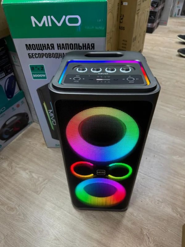 Беспроводная колонка Mivo MD-806 RGB с 2 микрофонами