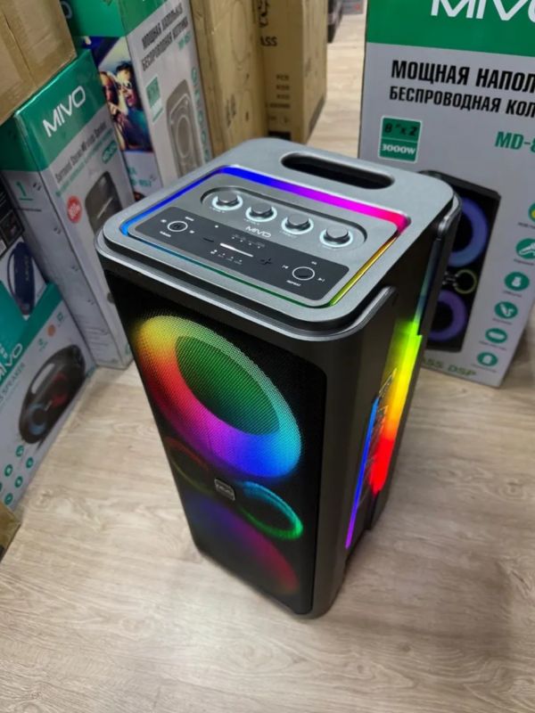 Беспроводная колонка Mivo MD-806 RGB с 2 микрофонами