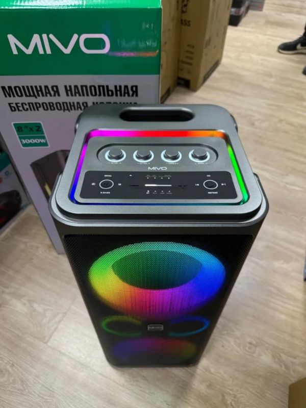 Беспроводная колонка Mivo MD-806 RGB с 2 микрофонами