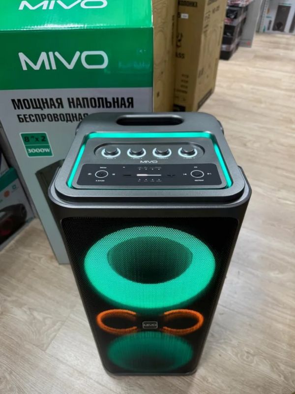Беспроводная колонка Mivo MD-806 RGB с 2 микрофонами