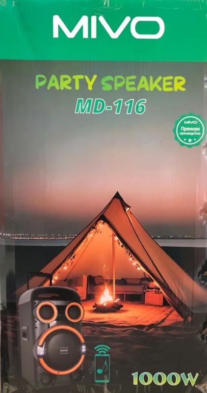 Беспроводная колонка Mivo MD-116 RGB с 1 микрофоном