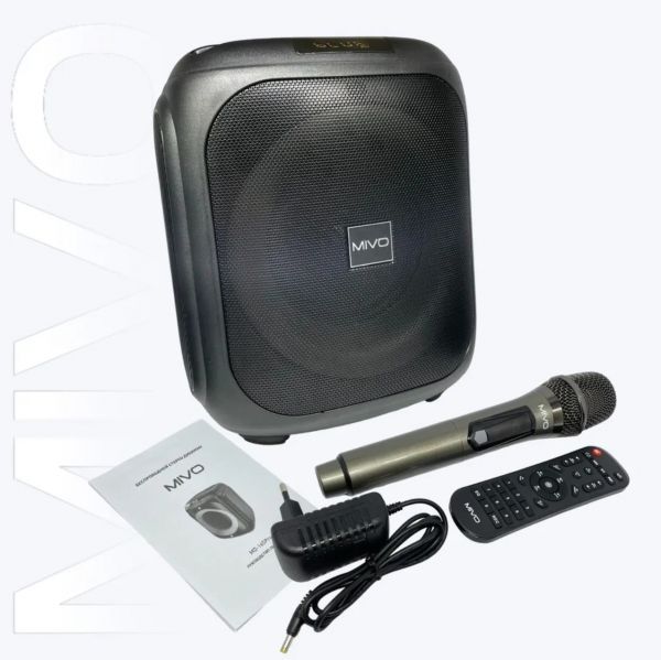 Беспроводная Bluetooth колонка MIVO MD-165 PRO с беспроводным микрофоном