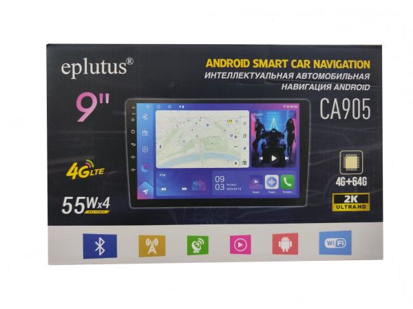 Автомагнитола 2 Din Eplutus CA905 на базе Android 12 4+64ГБ Wi-Fi 4G BT 9"
