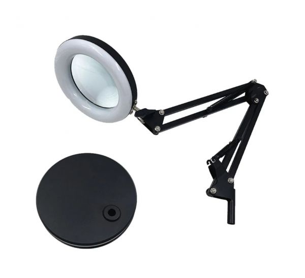 Лупа со светодиодной подсветкой Desk Lamp DL-018-3 (11см 10Х 3000-6500К)