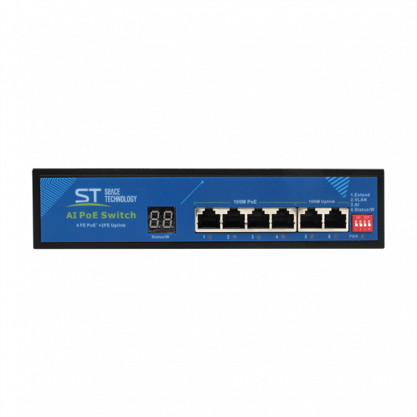 4-канальный коммутатор с экраном индикации нагрузки ST-S49POE (2М/78W/А/SC) PRO