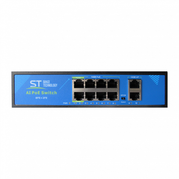 8-канальный коммутатор до 90Вт (PoE++) ST-S813POE (2M/150W/АB/2BT) PRO