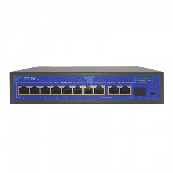 8-ми портовый POE коммутатор Switch ST-S87POE (2G/1S/120W/A)PRO