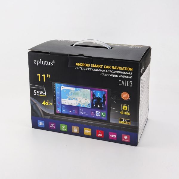 Автомагнитола 2 DIN Eplutus CA103 Android 12 4+64Гб Wi-Fi BT 4G GPS