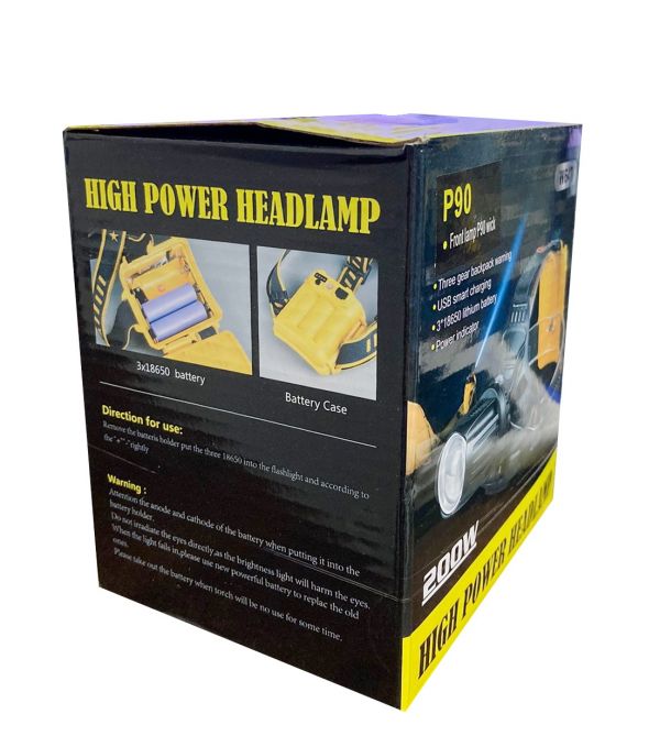 Налобный фонарь High Power HeadLamp YYC-W643-P90 USB