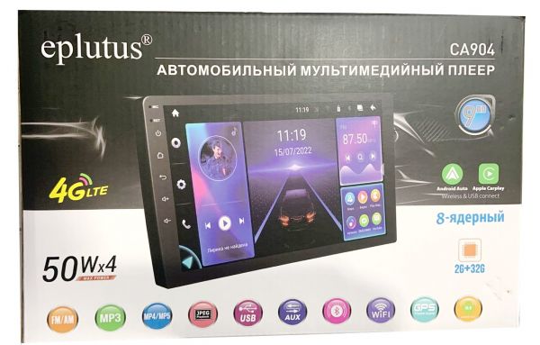 Автомагнитола Eplutus CA904 9" 2/32Gb 4G Android 8-ядерный процессор