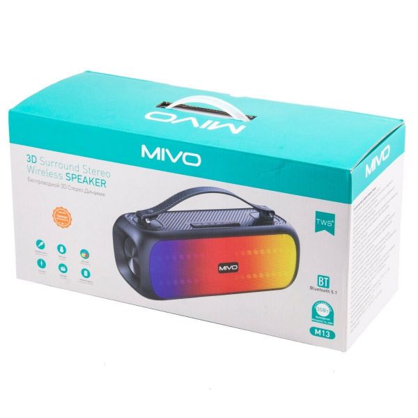 Портативная Bluetooth колонка Mivo M13 30Вт BT5.1 с FM радио