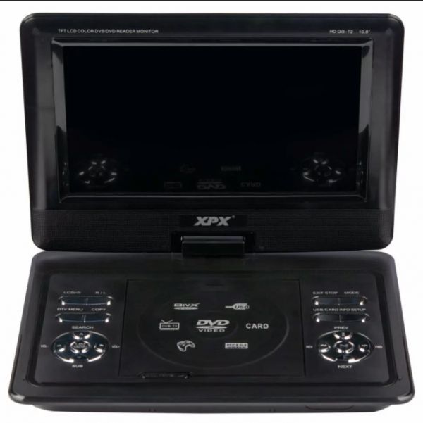 Портативный DVD плеер XPX EA-1048D с цифровым тюнером DVB-T2
